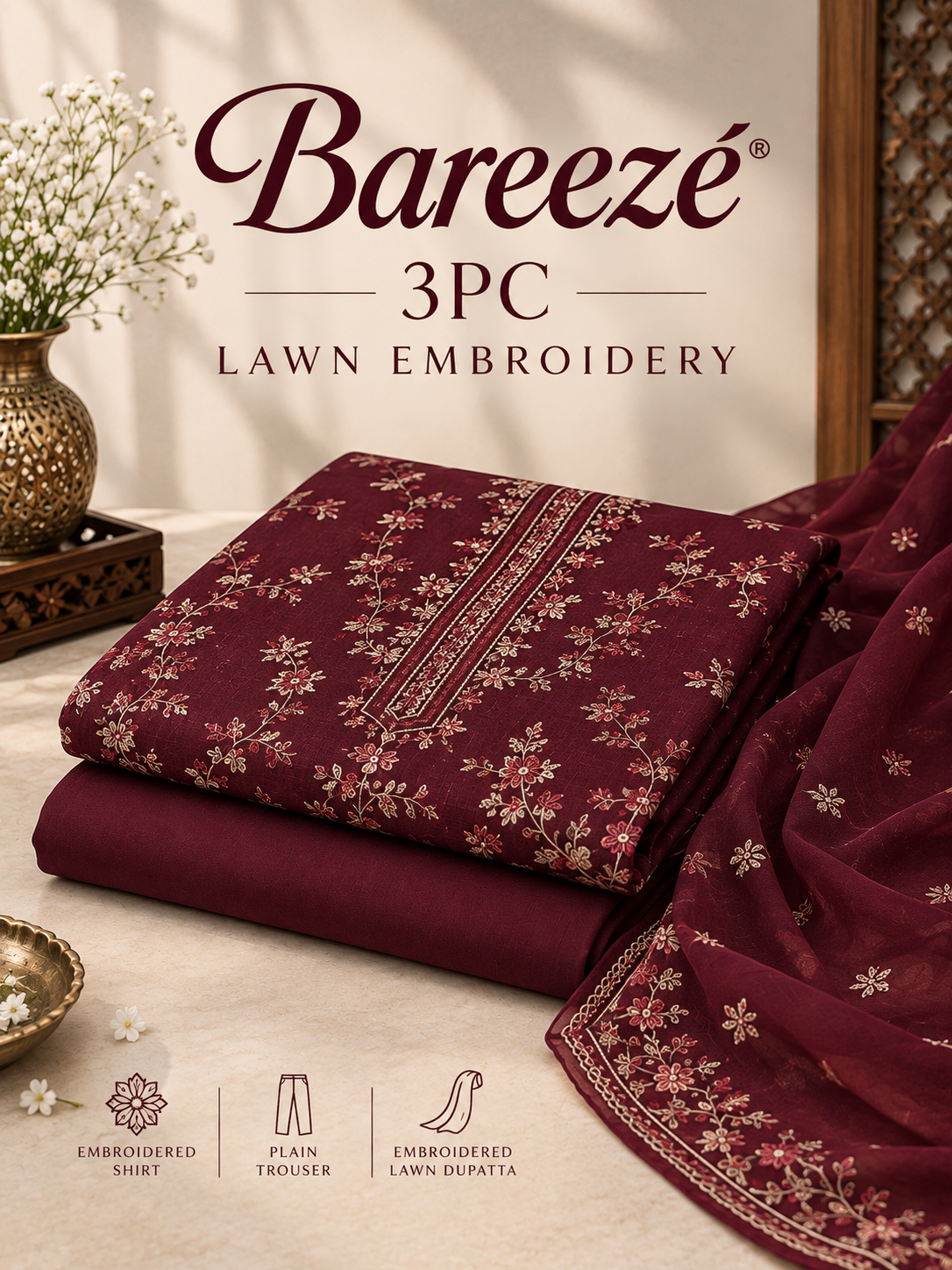 Bareeze 3PC LAWN