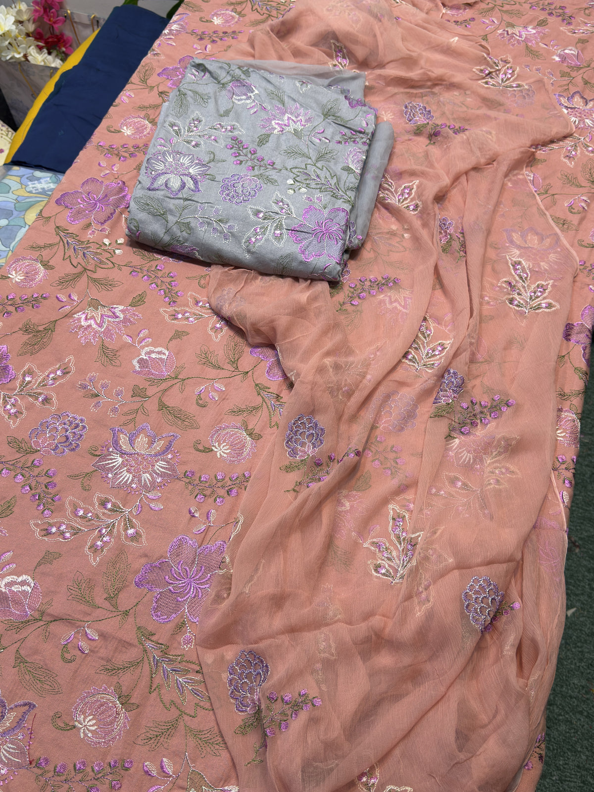 Bareeze 3PC Karandi Suit - Baby Pink