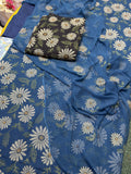 Bareeze 3PC Karandi Suit - Blue