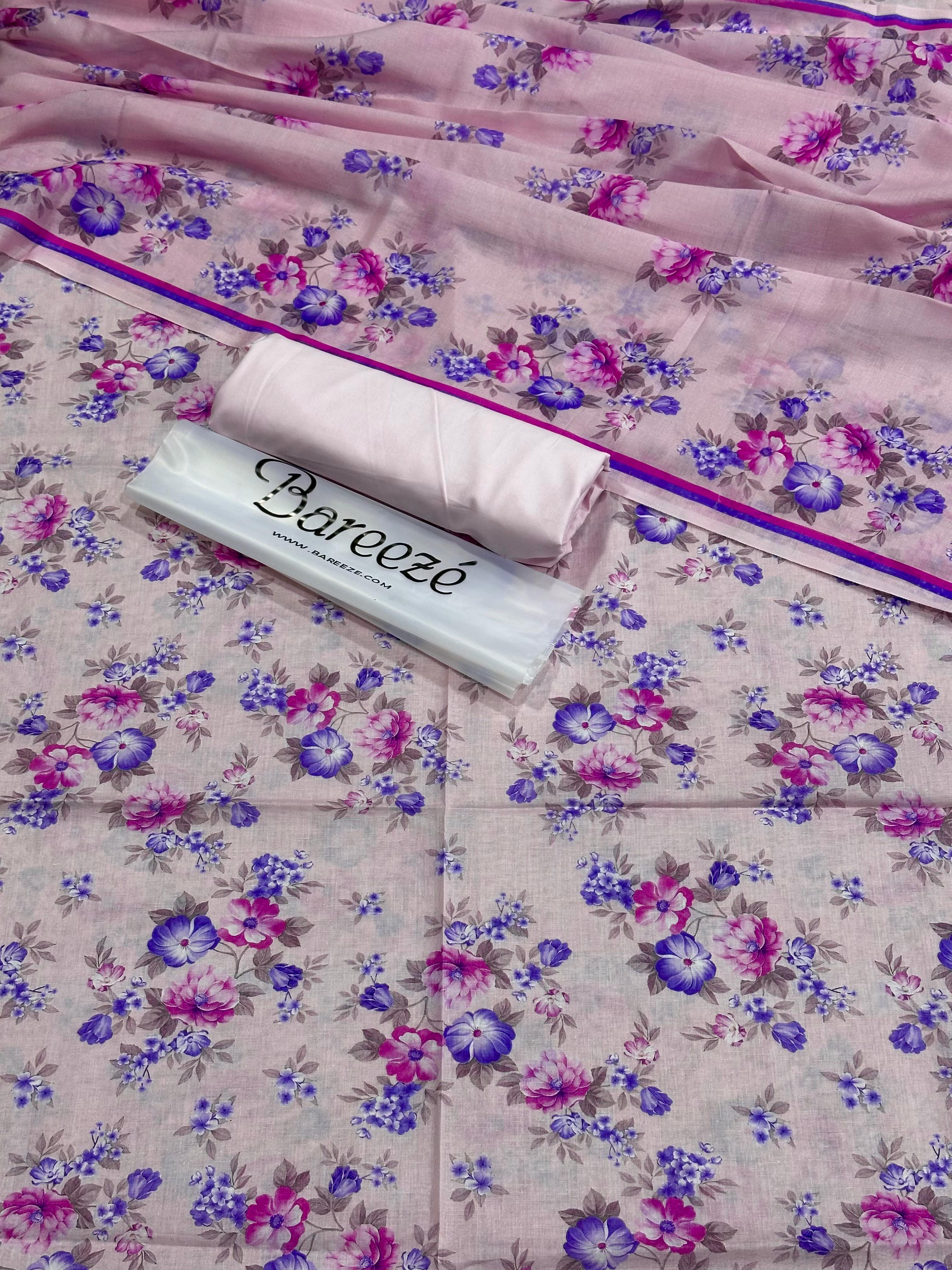 Bareeze Printed Lawn 3PC Suit