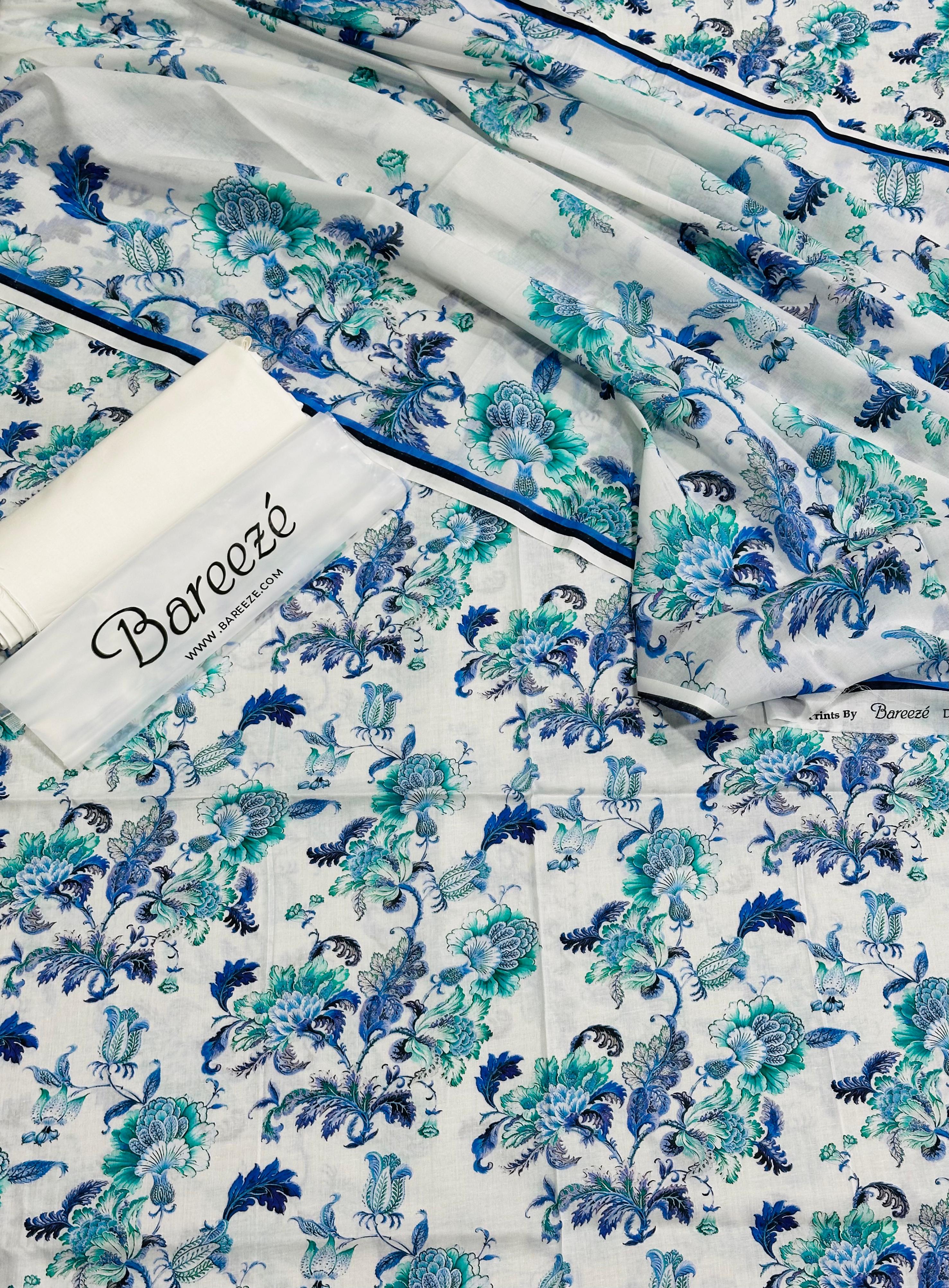 Bareeze Printed Lawn 3PC Suit
