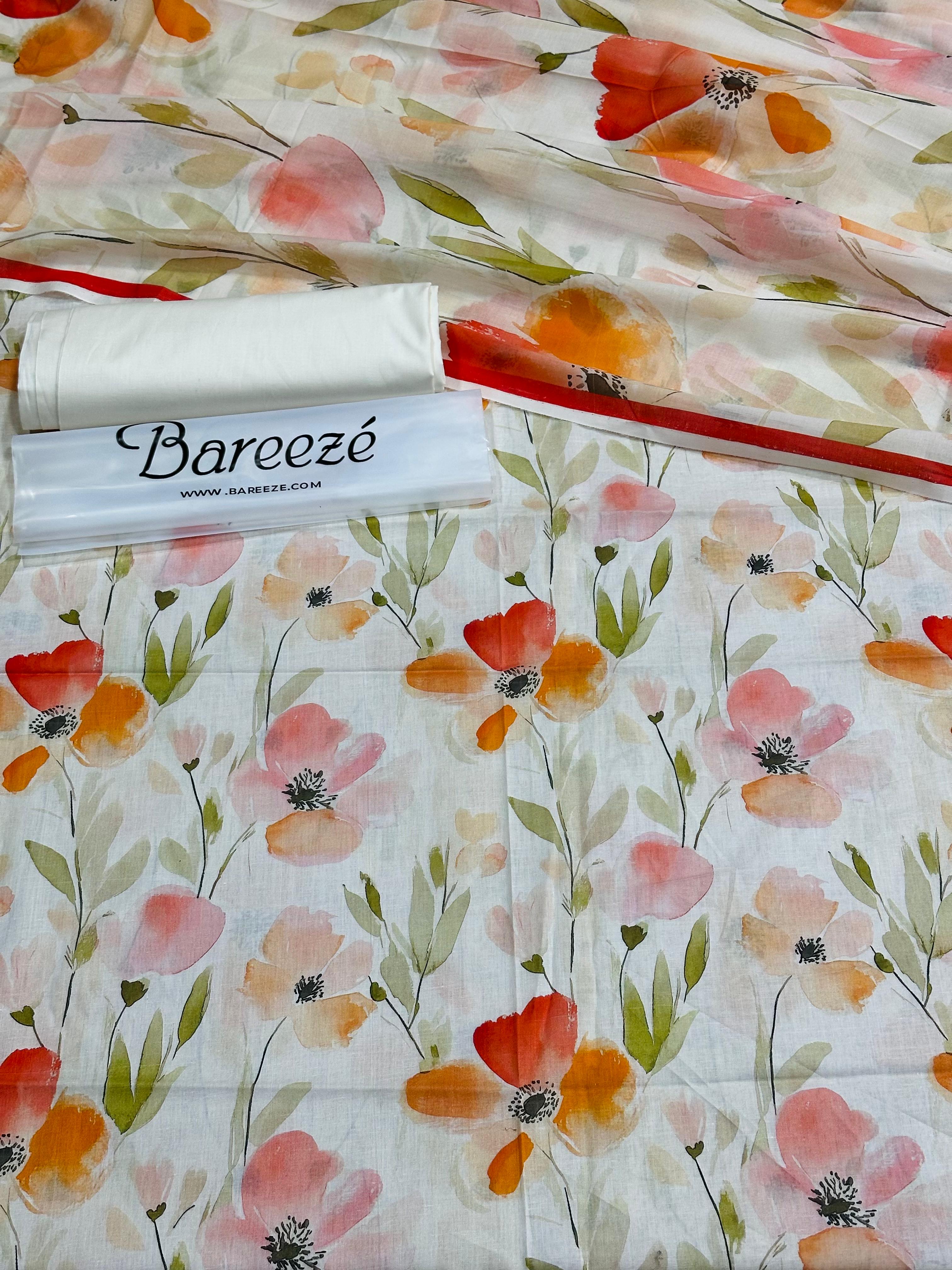 Bareeze Printed Lawn 3PC Suit