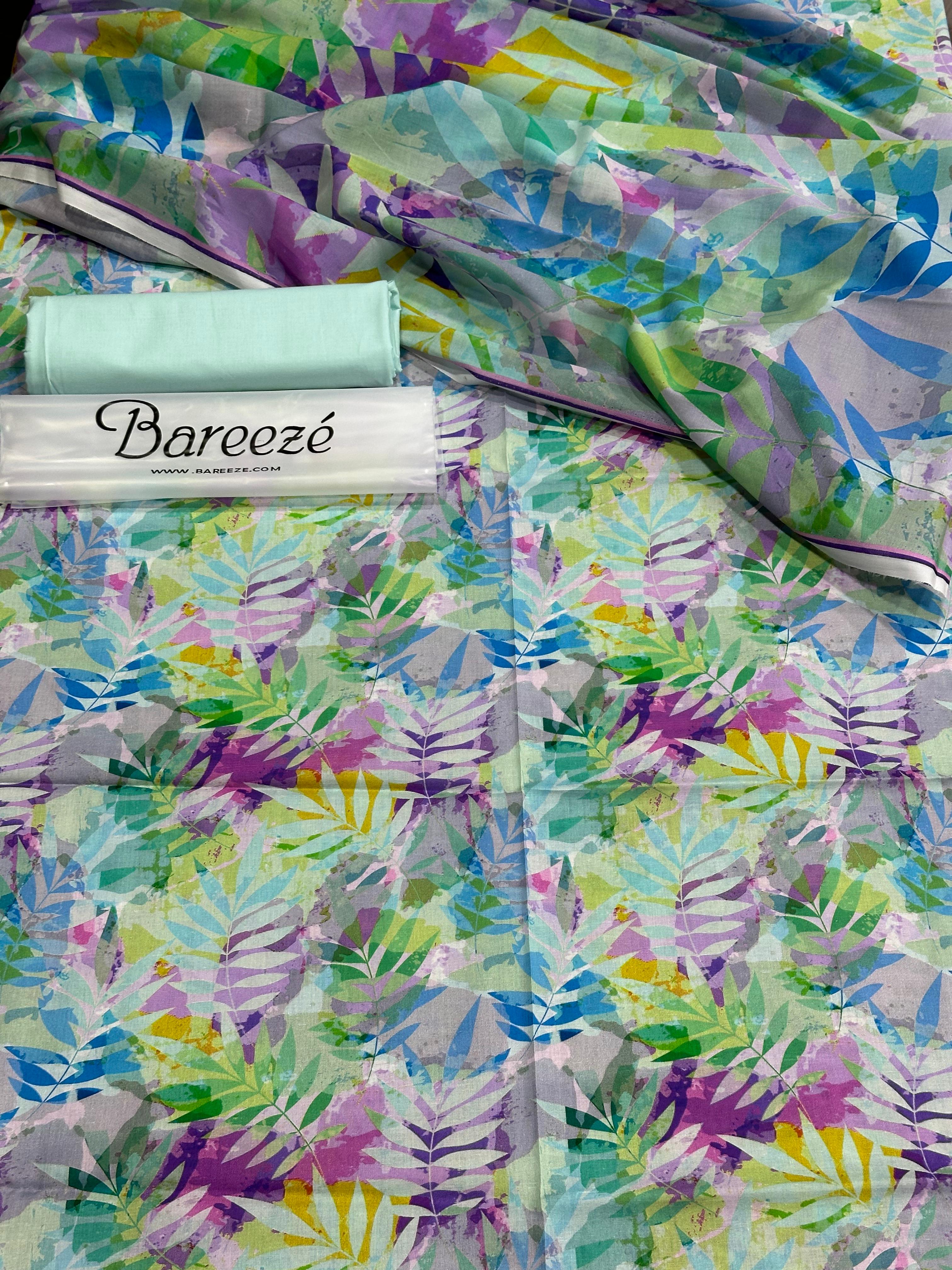 Bareeze Printed Lawn 3PC Suit