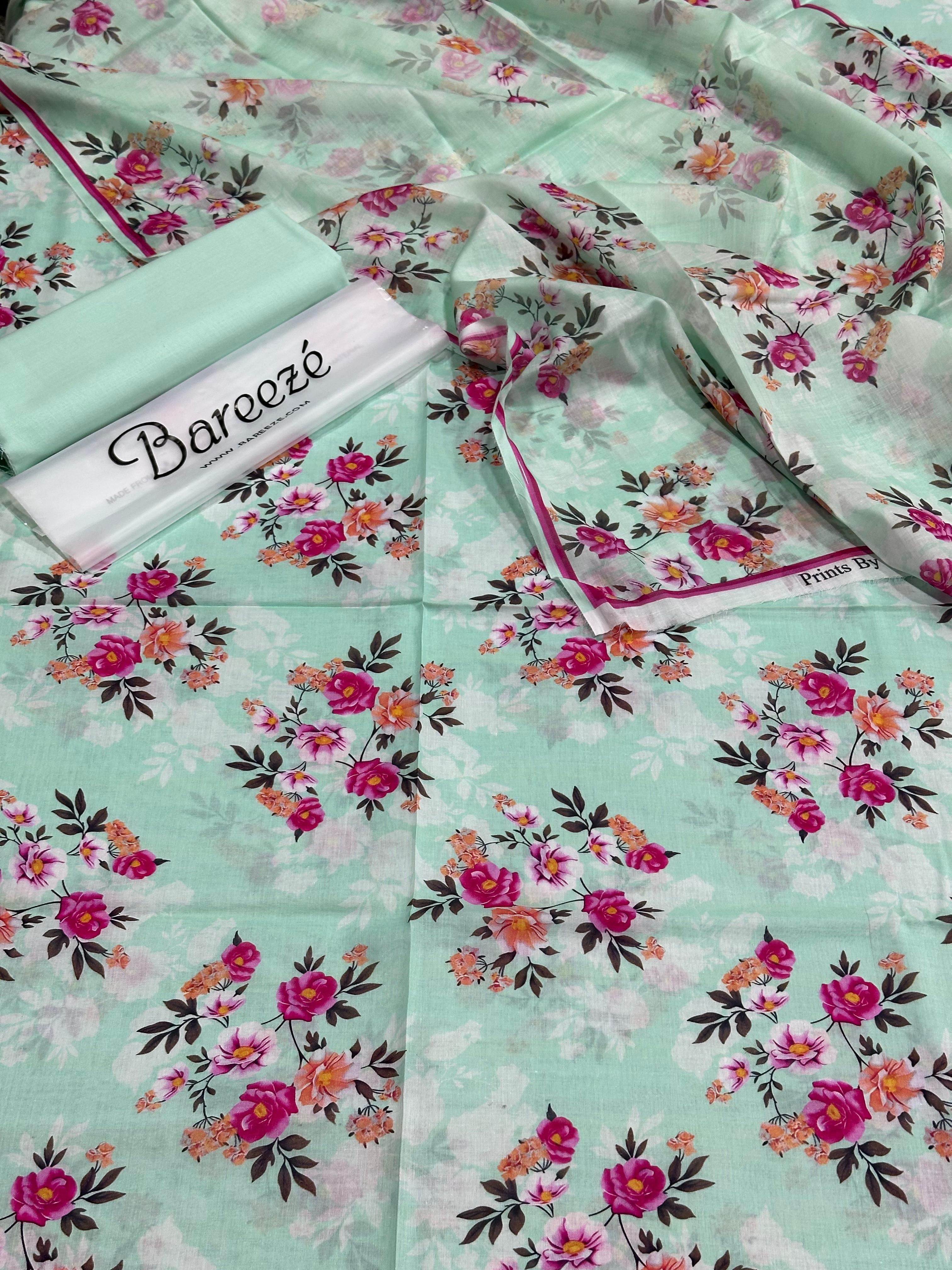 Bareeze Printed Lawn 3PC Suit