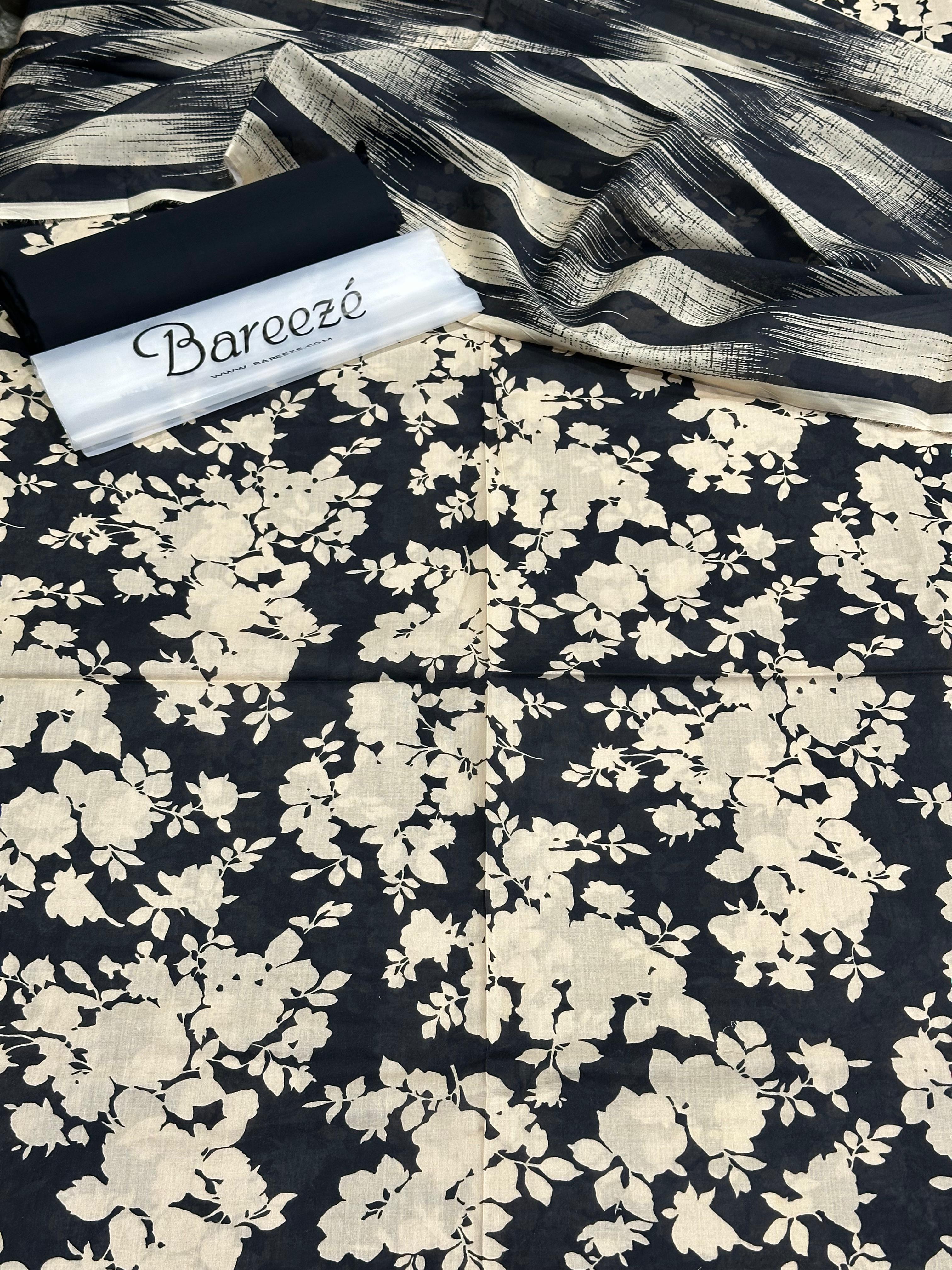 Bareeze Printed Lawn 3PC Suit