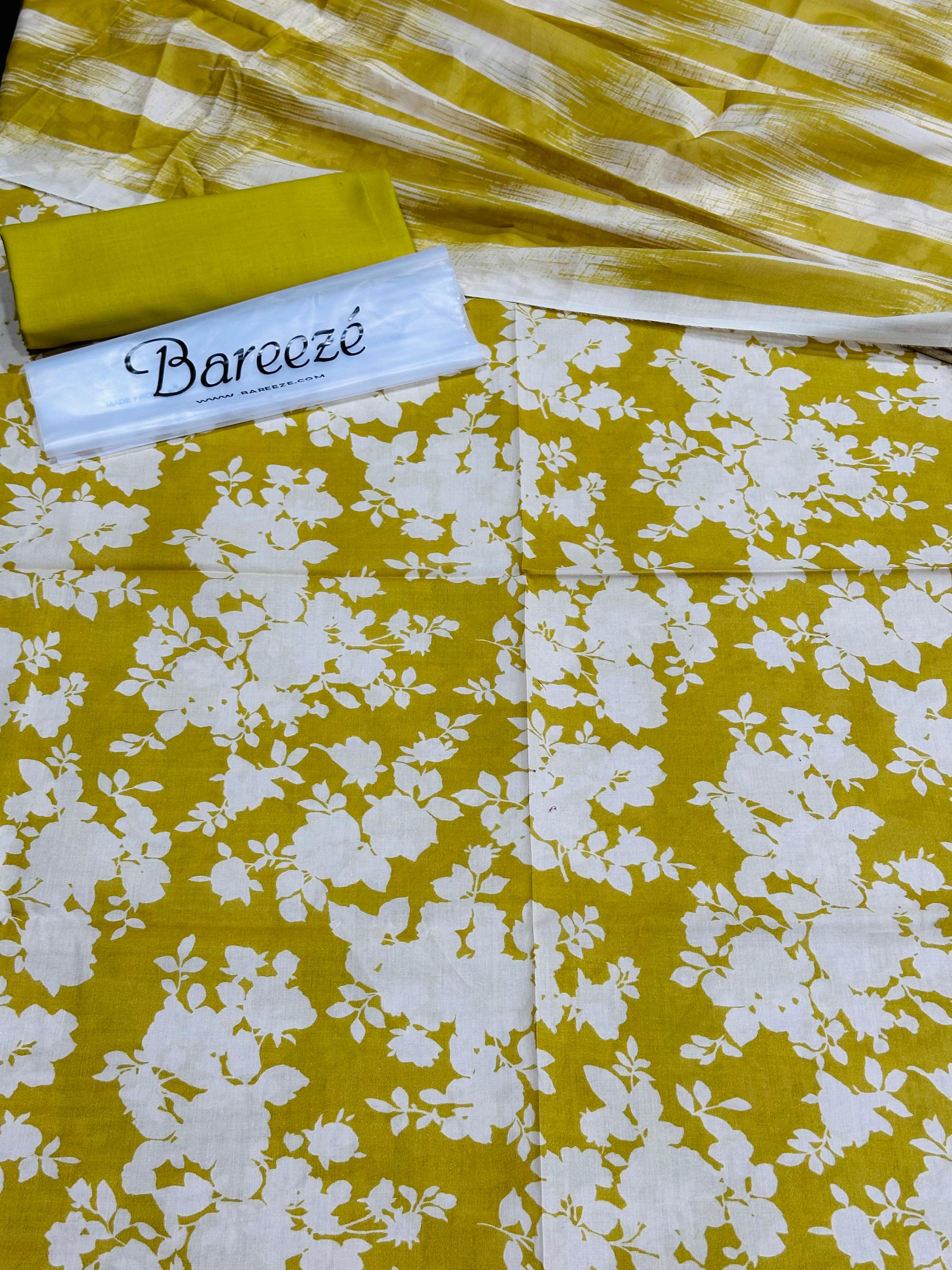 Bareeze Printed Lawn 3PC Suit