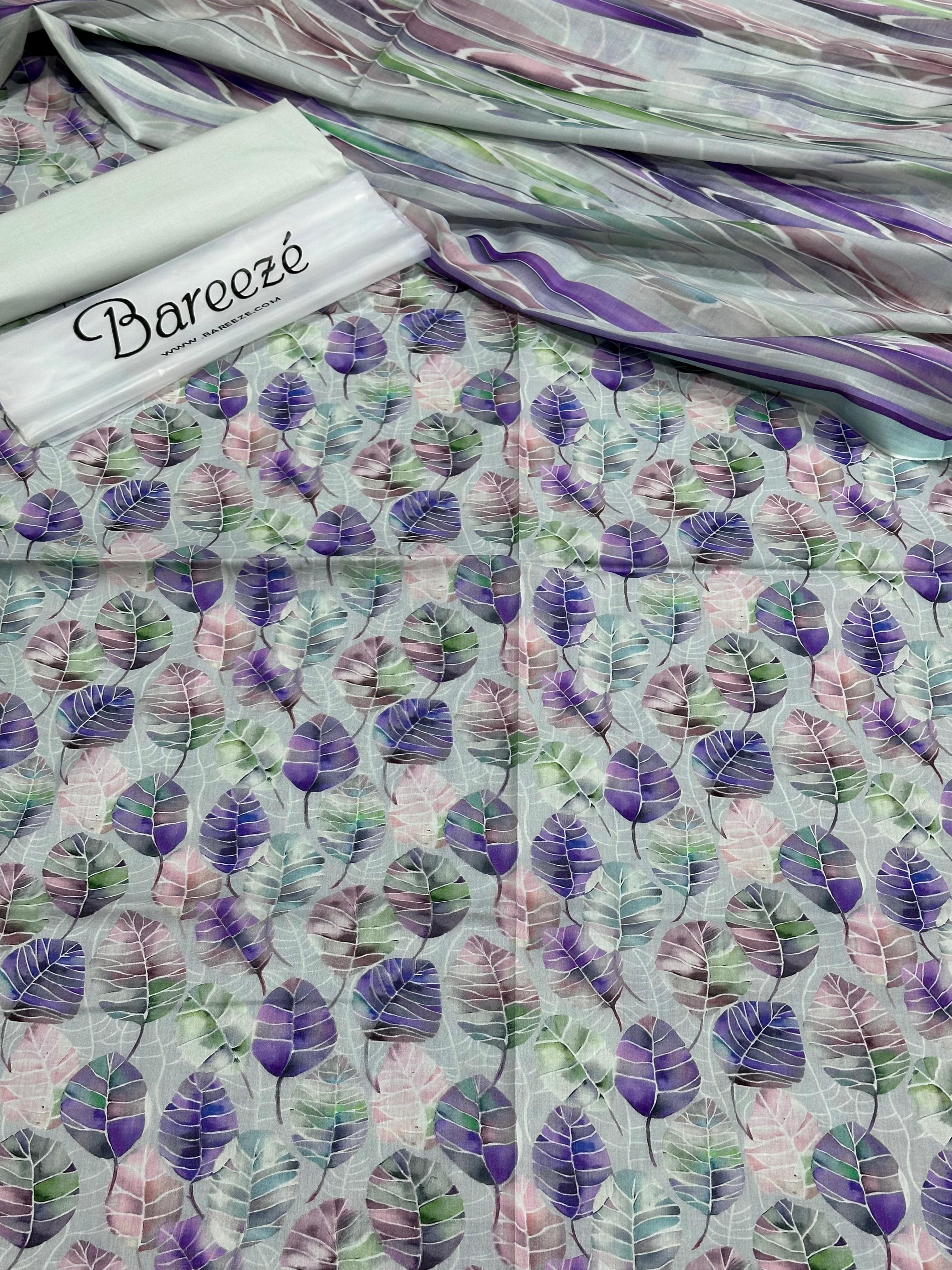 Bareeze Printed Lawn 3PC Suit
