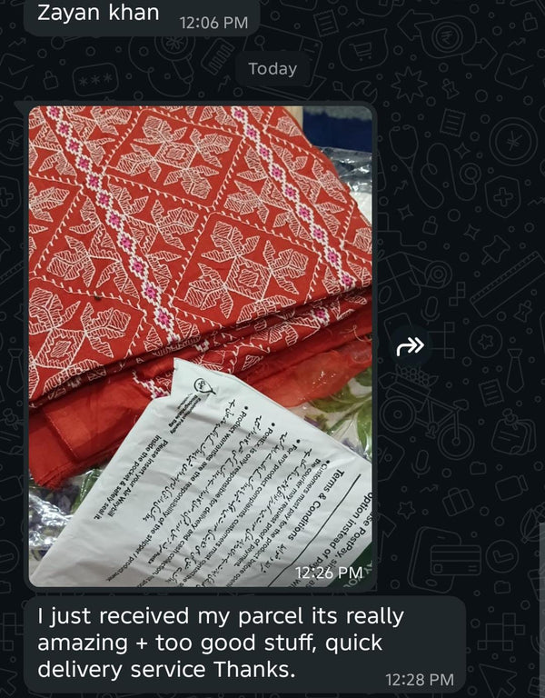 Customer feedback screenshot