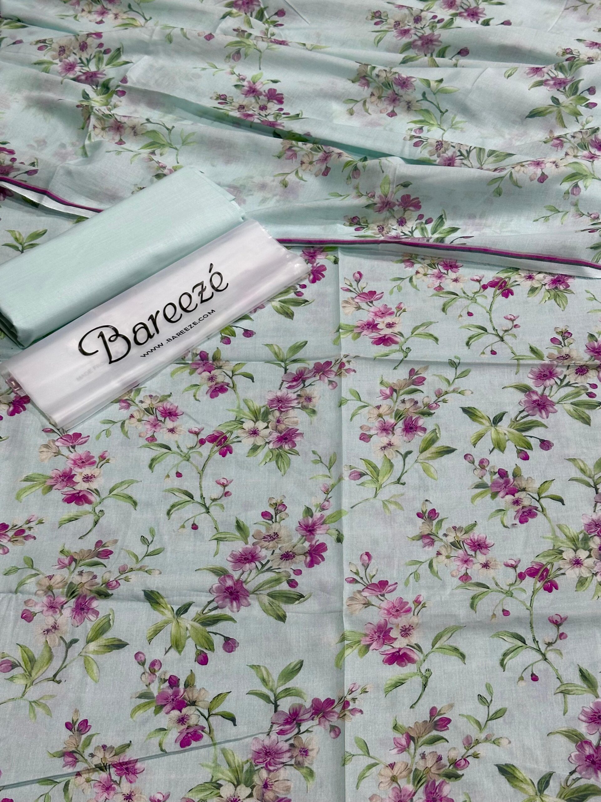 bareeze 3pc printed lawn