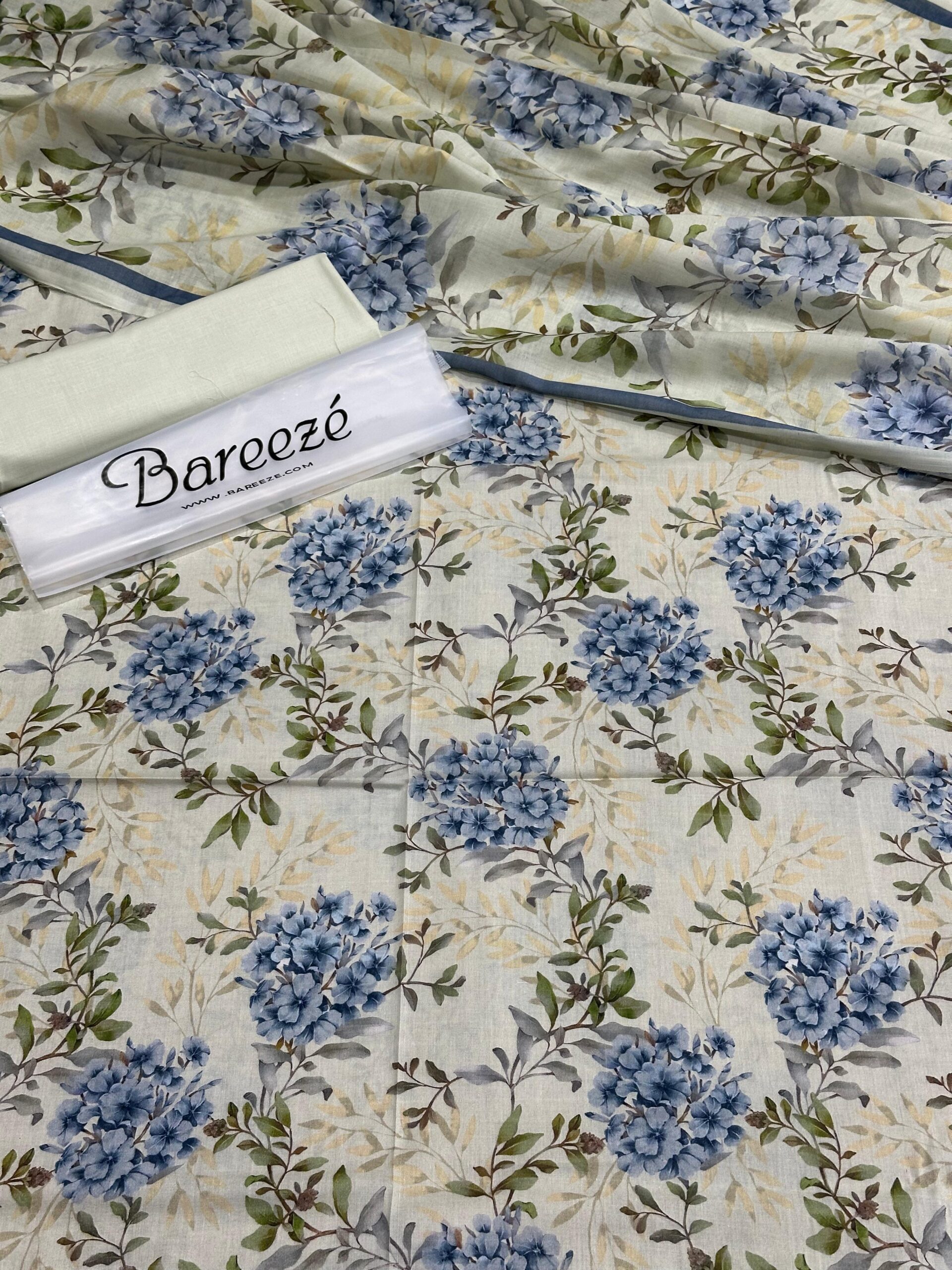 bareeze 3pc printed lawn