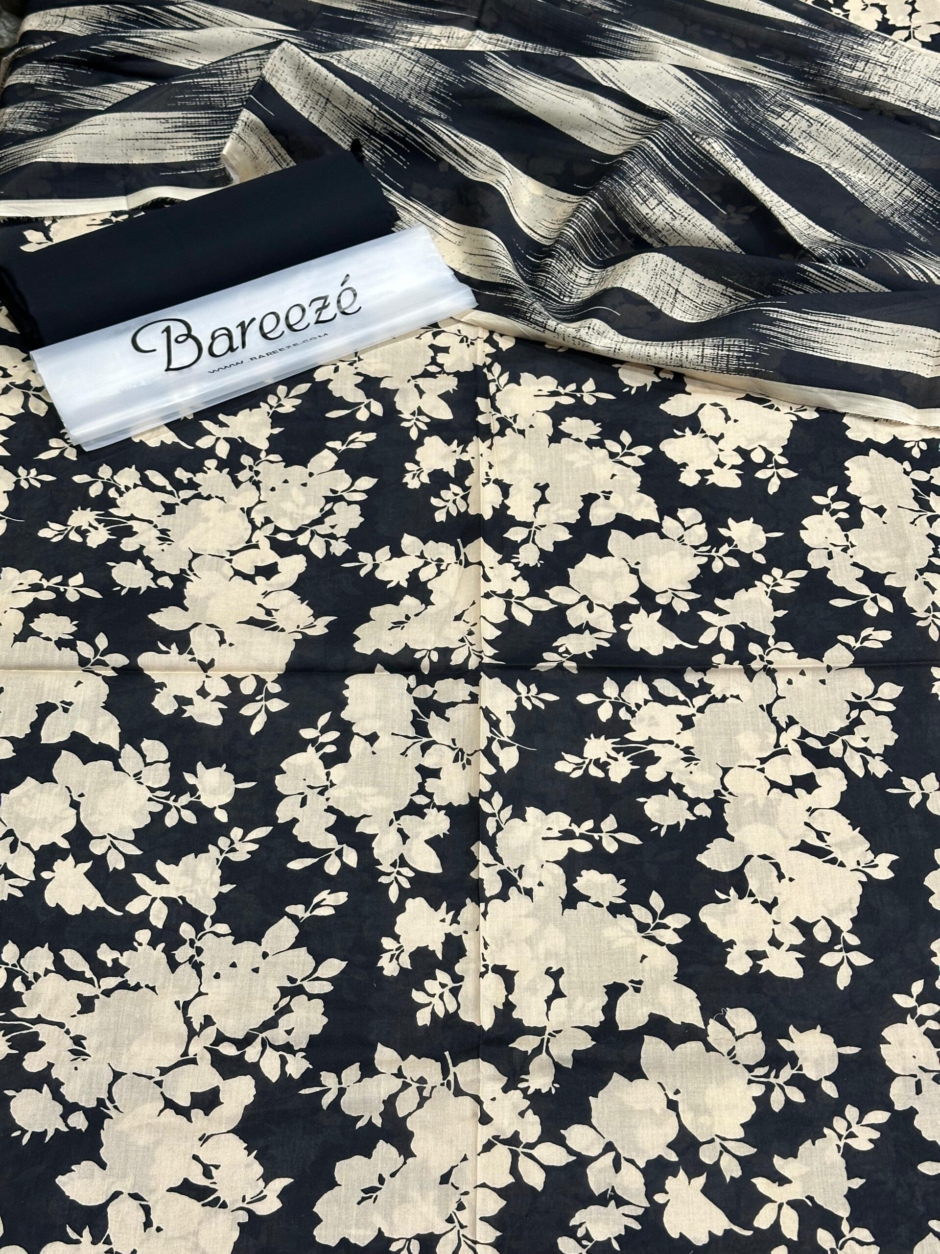 bareeze 3pc printed lawn