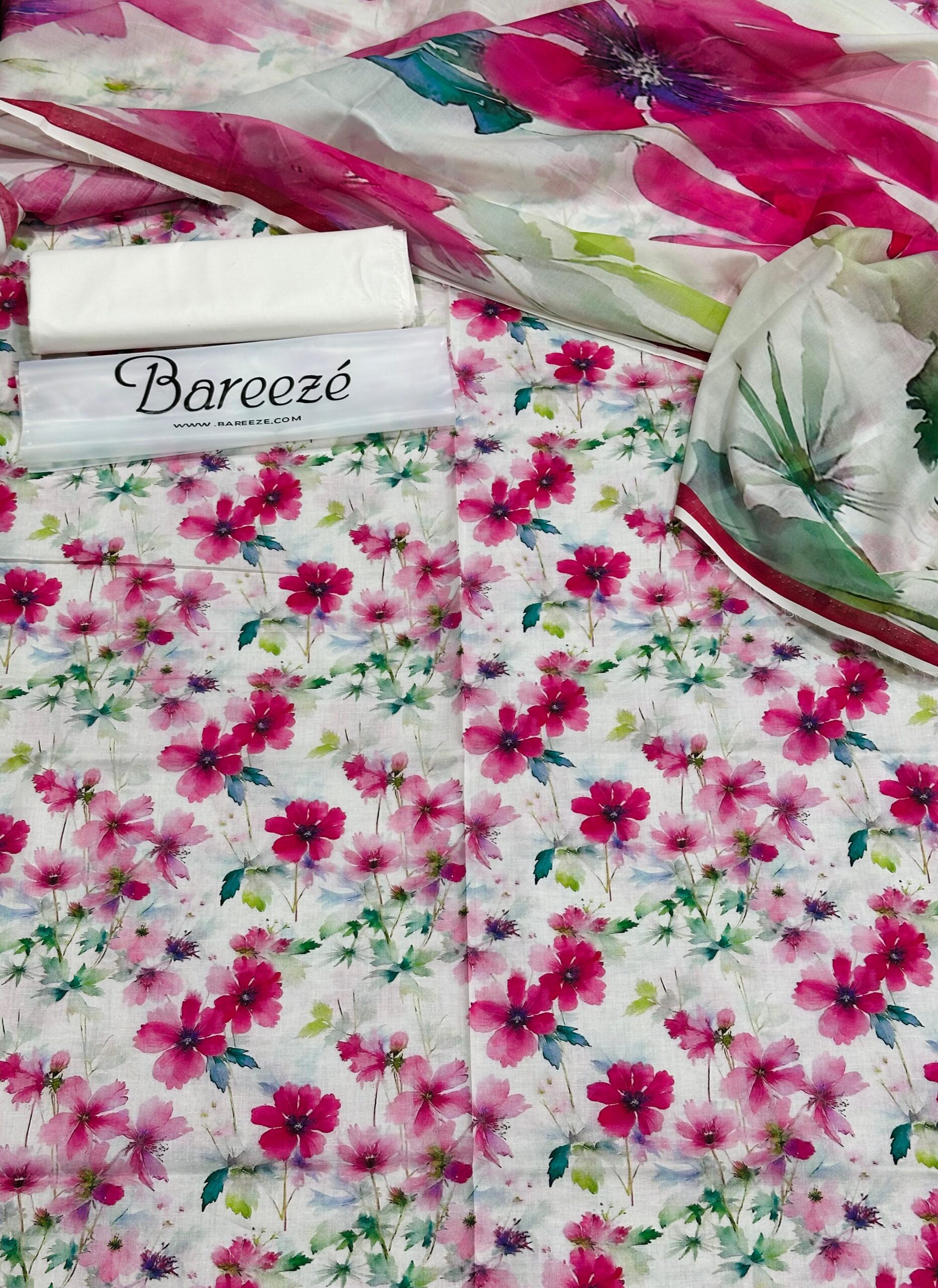 bareeze 3pc printed lawn