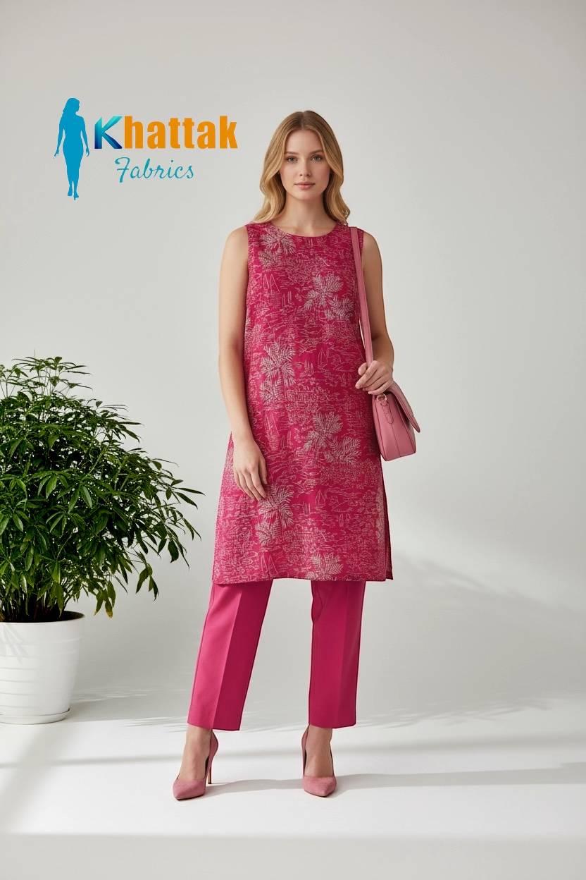 Khattack Fabrics Karandi-033 Khattak Fabrics 0095 – Soft Unstitched Karandi Fabric for Women