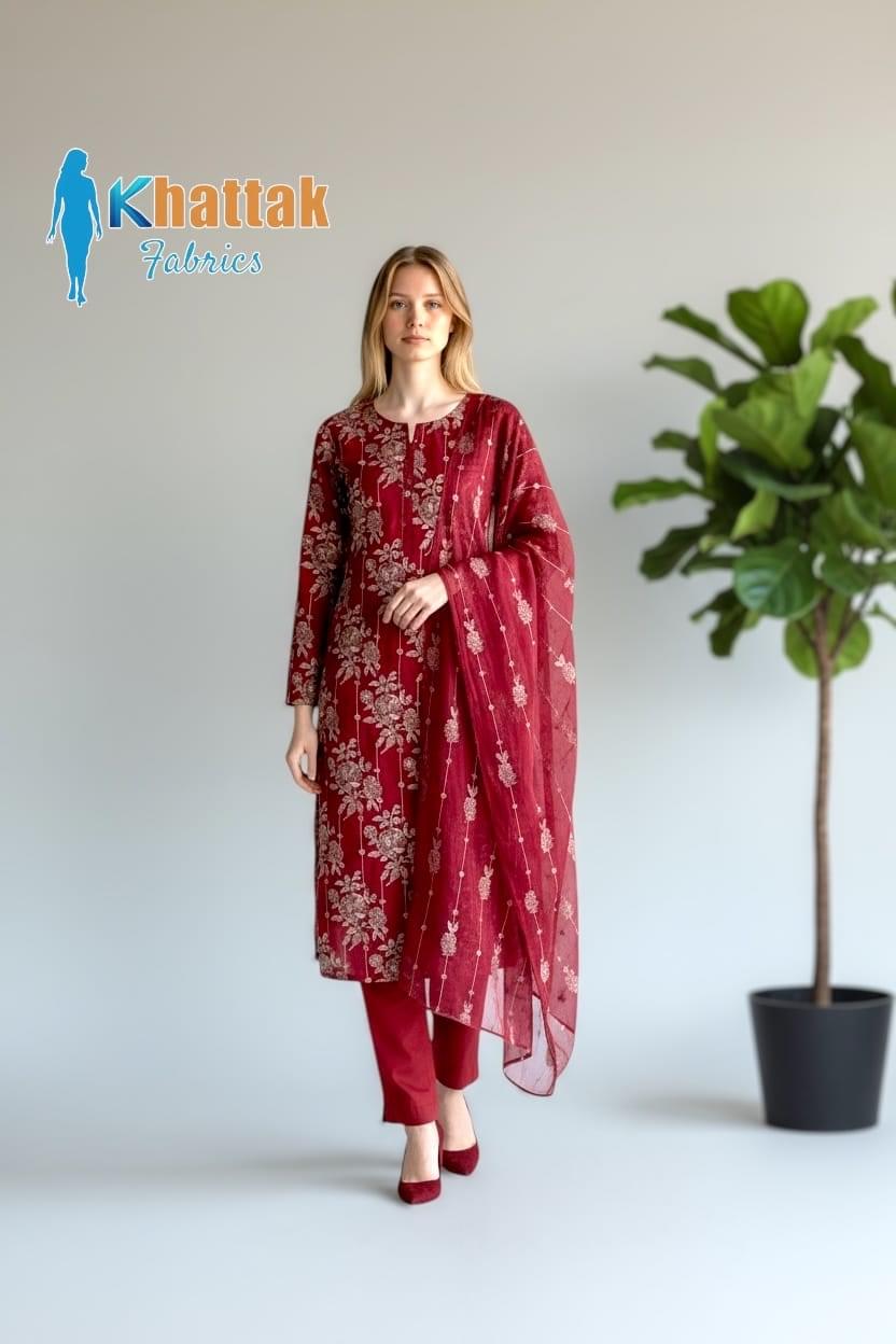 Khattak Fabrics 0045 – Soft and Stylish Karandi Fabric for Women