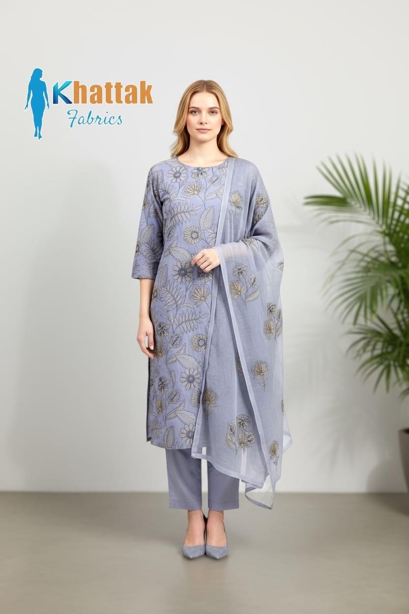 Khattack Fabrics Karandi-085 Khattak Fabrics 0044 – Cozy Unstitched Karandi Fabric Winter Collection