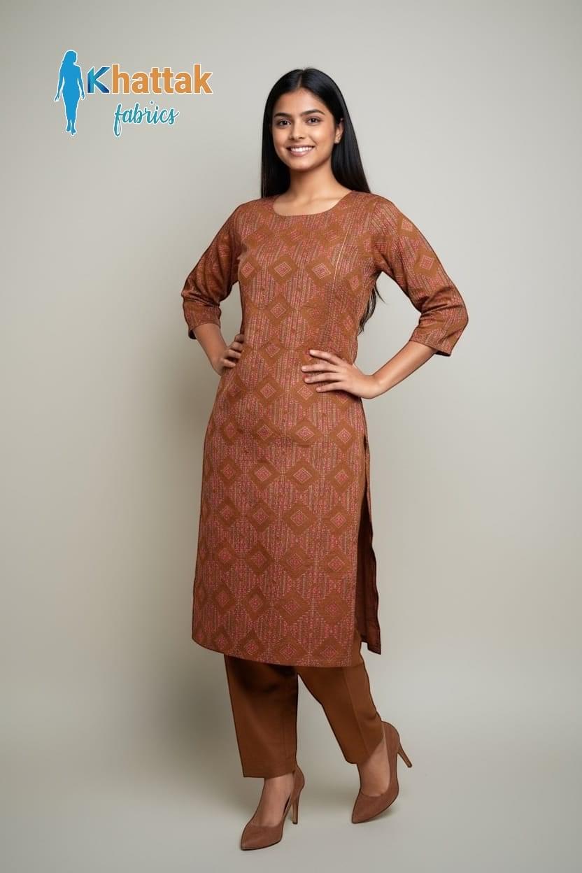 Rust Brown Karandi Suit – Khattak Fabrics Rust brown Karandi 3-piece suit by Khattak Fabrics